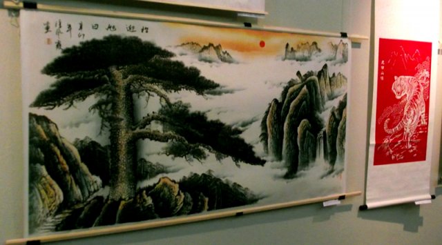 中国画家作品展在俄罗斯远东城市符拉迪沃斯托克举行